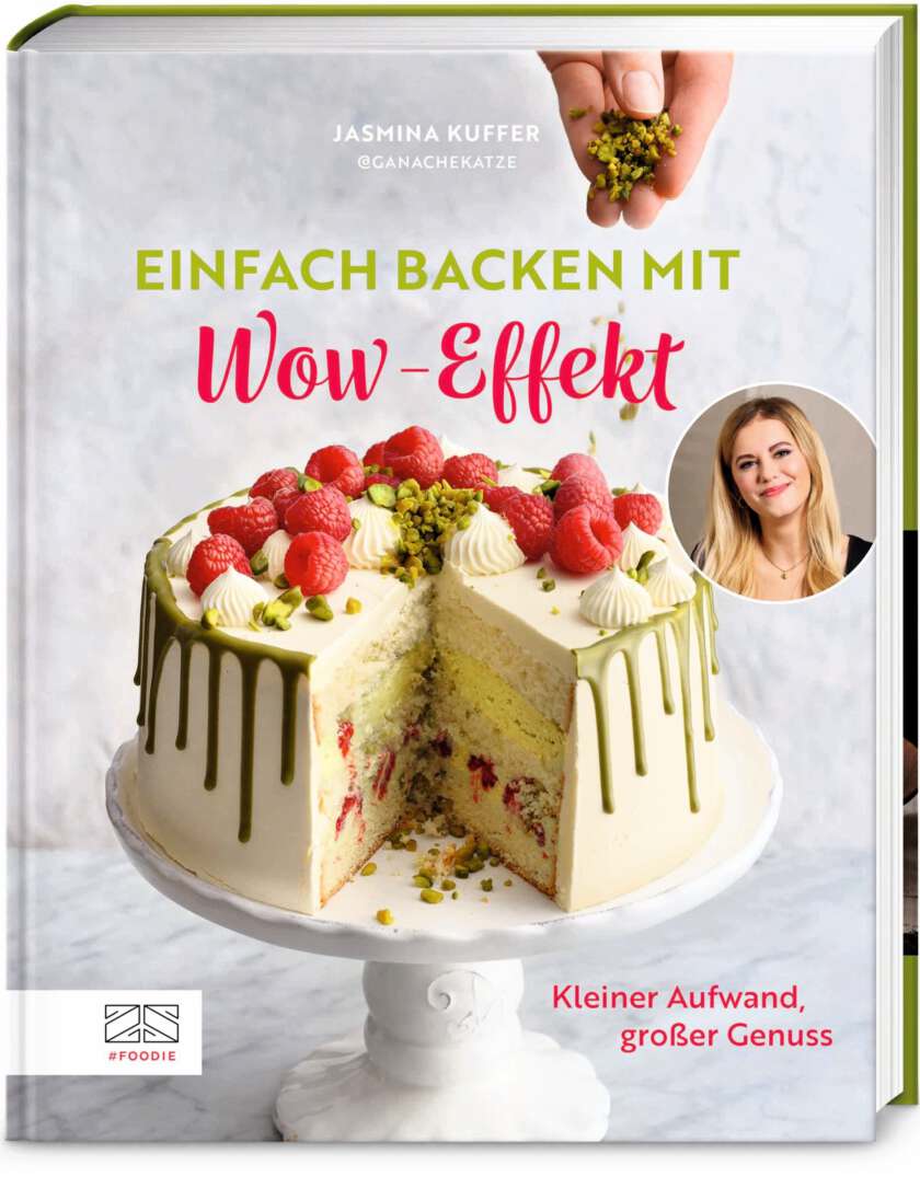 Das Bild zeigt das Cover meiner Backbuchs "Einfach backen mit WOW-Effekt".