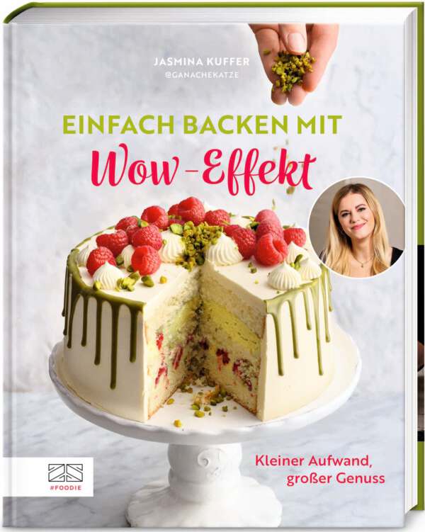 Das Bild zeigt das Cover meiner Backbuchs "Einfach backen mit WOW-Effekt".